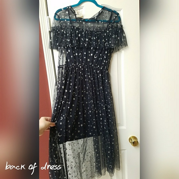 galaxy mesh dress